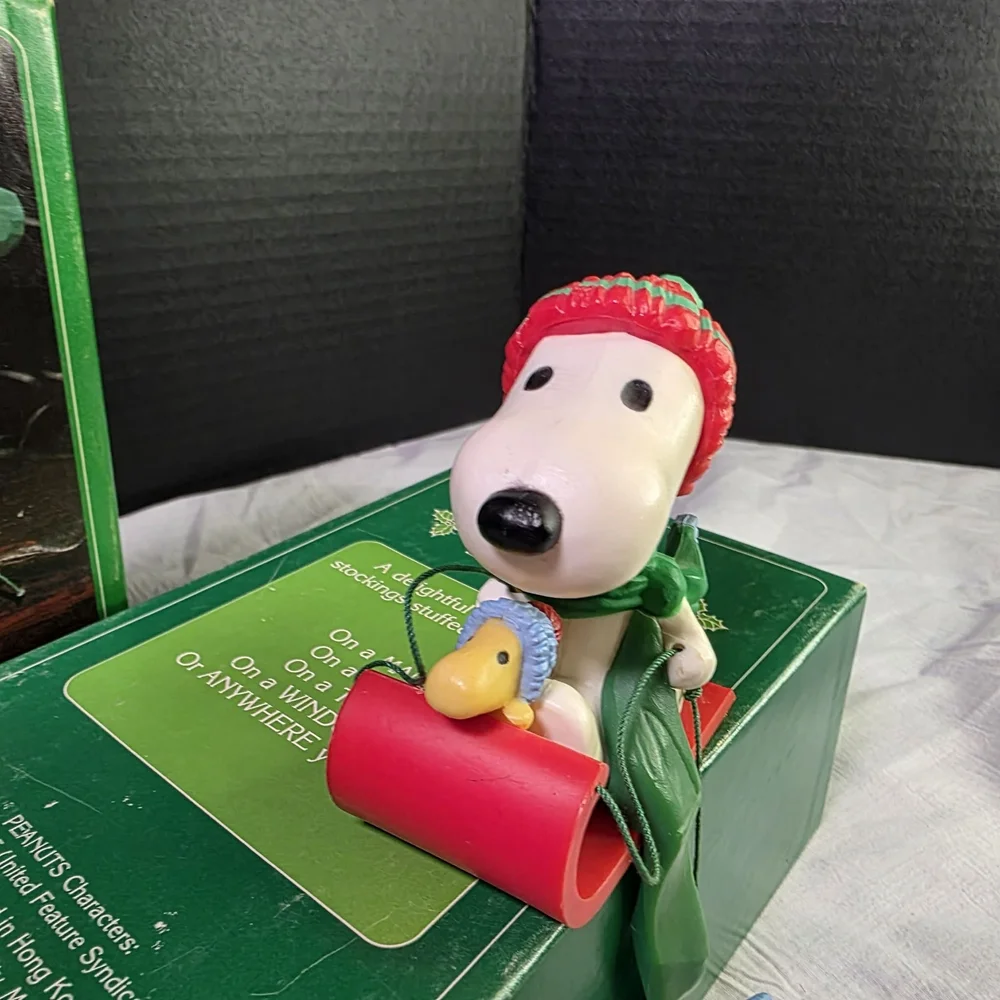 Hallmark Snoopy‎ Stocking Hanger In Box Vintage 1958, 1965